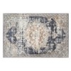 Area Rug - Low Profile Pile with Non-Slip Rubber Backing, Vintage Indoor Carpet for Living Room, Dining Room, Bedroom, and Office - 2 of 4