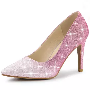 Onderzoek het Turbine bijvoeglijk naamwoord Allegra K Women's Glitter Stiletto High Heels Pumps Pink Us 9.5 : Target