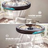 Vipbear Modern Ceiling Fans With Lights Low Profile Enclosed Flush Mount Led Ceiling Fan With Lights Dimmable Reversible Smart Fandelier Ceiling Fan - 3 of 4