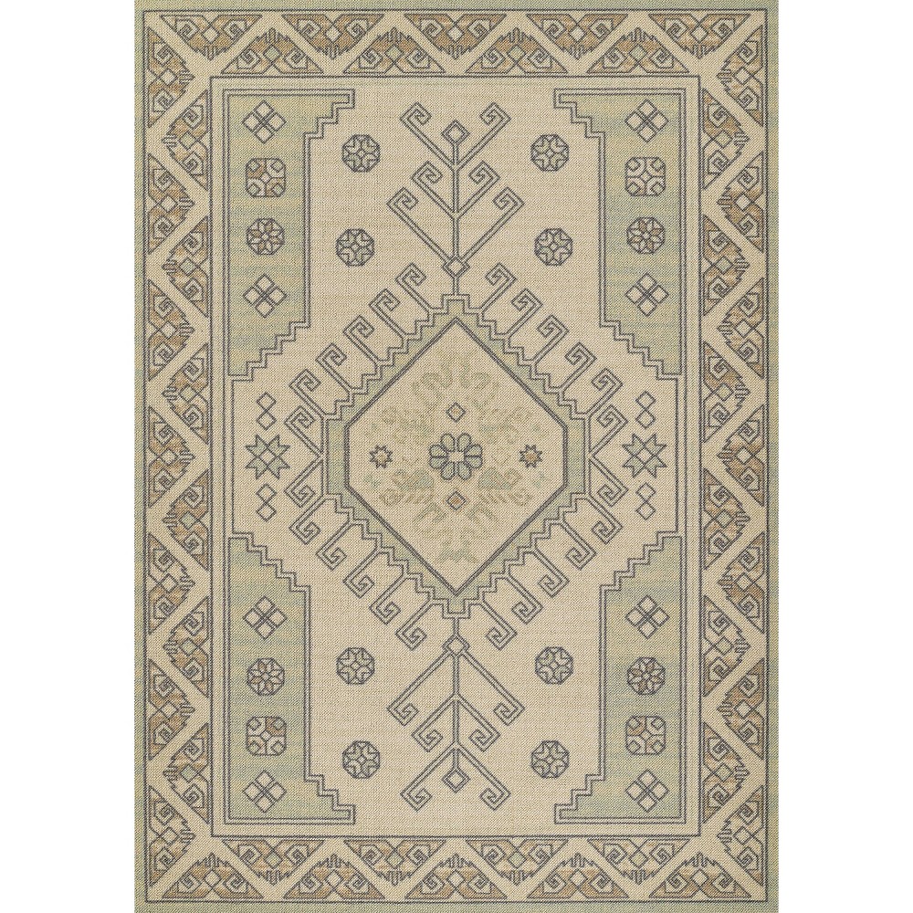 Photos - Area Rug Momeni 6'6"x9' Anatolia Sylm Medallion Machine Loomed  Sage Green: Wool & Nylon, Low Pile, Indoor Classic Pattern 