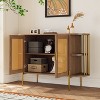 KTMBDW Sideboard Buffet Cabinet with Storage, 47.2" Fluted Shelves, Mid Century Modern Console for Living Room Kitchen - 3 of 4