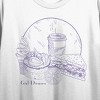 Girl Dinner Ice Cream Coffee & Sandwich Crew Neck Short Sleeve Women's White Crop Top - 2 of 3