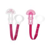 MAM Love & Affection Mommy Pacifier Clip, All Ages - Pink 2pk
