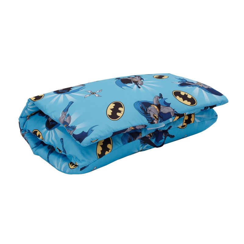 Warner Brothers Batman - Blue, Grey and Yellow Deluxe Easy Fold Toddler Nap Mat, 4 of 6