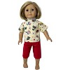 Doll Clothes Superstore Handmade Christmas Sign Print Short Set – Fits 18-Inch Girl Dolls - 2 of 4