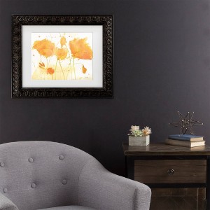 Trademark Fine Art Sheila Golden Sonoma Poppies Matted Framed Art - 1 of 4