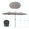 Sonkuki 13 x 7.2Ft Double-Sided Patio Umbrella with Large Canopy Outdoor Table Umbrella for Garden, deck and pool - 3 of 4