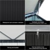 NicBex Metal Storage Box Store Outdoor Waterproof for Backyard Garden,Patio,Black - 4 of 4