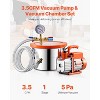 VEVOR 1.5 Gallon Vacuum Chamber and 3.5 CFM Pump Kit, Stainless Steel Chamber, Single Stage Vacuum Pump Degassing Chamber Kit, Silver - 3 of 4