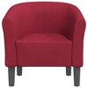 VidaXL Tub Chair Wine Red Fabric - 3 of 4