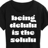 Women's - Instant Message - Delulu Is The Solulu Short Sleeve Graphic T-Shirt - 2 of 4