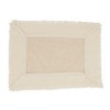 Saro Lifestyle Double Layered Fringe Placemat (Set of 4), 14"x20", Beige - 2 of 4
