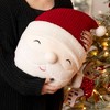 18"H Sullivans Christmas Smiling Santa Head Pillow  Red-White - 4 of 4