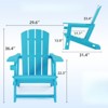 VisioGear Patio Adirondack Chair with Cup Holder - 2 of 4
