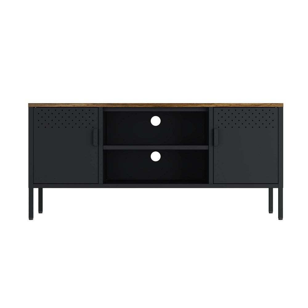 Manhattan Comfort 47" Landen Metal Storage Cabinet Black