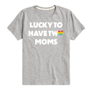 Boys' - Instant Message - Lucky Two Moms Short Sleeve Graphic T-Shirt - 1 of 4