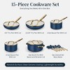 Gotham Steel Modern 15 Piece Ceramic Nonstick Pots and Pans Cookware Set with Utensils - 2 of 4