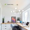 POWLIG 8-Light Nickel Modern Sputnik Sphere Chandelier for Living Room, Kitchen, Bedroom, Dining Room - 4 of 4