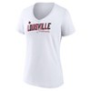 NCAA Louisville Cardinals Women's White V-Neck T-Shirt - 2 of 3