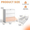 Lateral File Cabinet 3 Drawer with Lock, Metal Filing Cabinet for Home Office, Lockable File Cabinet for Legal/Letter/A4/F4 Size–The Pop Home - 3 of 4