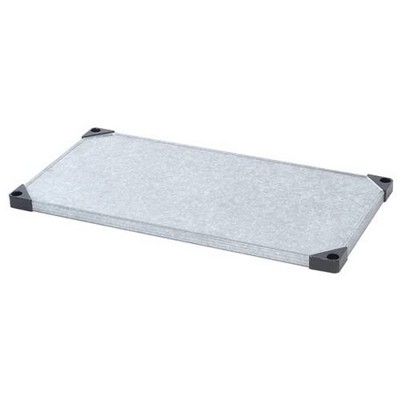 Quantum Storage Systems Shelf, Solid, 60"W X 18"D, 600 - 800 Lb. Capacity, Double Hemmed Perimeter With Marine Edge, 18 Gauge, Galvanized Steel, Nsf