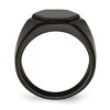 Black Bow Jewelry Men's 12.5mm Black Plated Stainless Steel Tapered Signet Ring - image 2 of 4