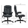 Resenkos Computer Desk Chair, Massage Office Chair, Heated Reclining Computer Chair With 6 Vibration Points,Black - 3 of 4