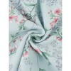 Allegra K Women's Cold Shoulder Smocked Waist Chiffon Floral Pattern Mini Dress - 4 of 4