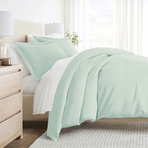 3 Piece Duvet Cover & Shams Set - Soft and Breathable, Double Brushed Microfiber, Wrinkle Free - Becky Cameron - 1 of 4