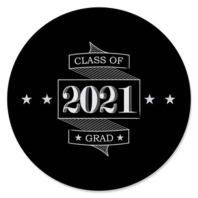Big Dot of Happiness Graduation Cheers - 2021 Graduation Party Circle Sticker Labels - 24 Count