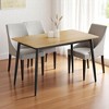Dining Table for 4–6, 47" MDF Grain Table Top with Black Metal Legs, Space-Saving Kitchen Table for Dining Room, Easy Assembly, Smooth Surface - 2 of 4