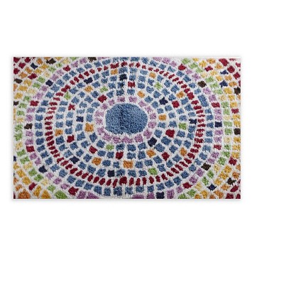 30"x48" Picasso Collection 100% Ring Spun Cotton Rectangle Bath Rug Mosaic - Better Trends