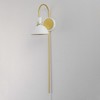 Maxim Lighting Dawn 1 - Light Wall Light in  White/Satin Brass - 3 of 4