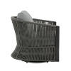 JTH Outdoor Oahu 29" Barrel Swivel Patio Lounge Chair, Moon Gray All-Weather Olefin - 3 of 4