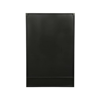 Modern Gold Rectangular Wall Mirror with Shelf, 36" Height