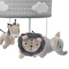 Lambs & Ivy Jungle Safari Musical Baby Crib Mobile - Gray, Beige, White, Animals - 4 of 4