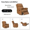 Set of 2 Lorenzo Genuine Leather Power Rocking Recliner | ARTFUL LIVING DESIGN - 3 of 4