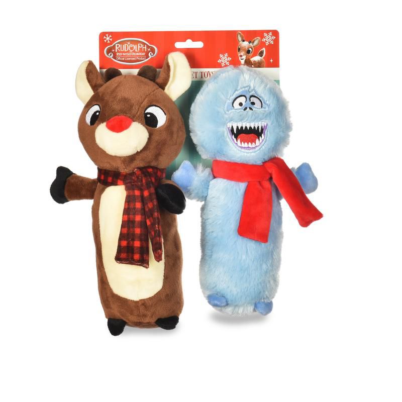 Rudolph: 12" Bumble & Rudolph BB Plush Squeaker Toys - 2PC Set, 1 of 5