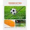 VEVOR Portable Soccer Goal, 12x6 ft Adults Kids Backyard Soccer Net, Large Practice Soccer Net, Steel Fiberglass Structure Training Goal Set, Orange - 4 of 4