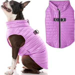 Gooby Puffer Vest Dog Jacket Purple, Small - 1 of 1