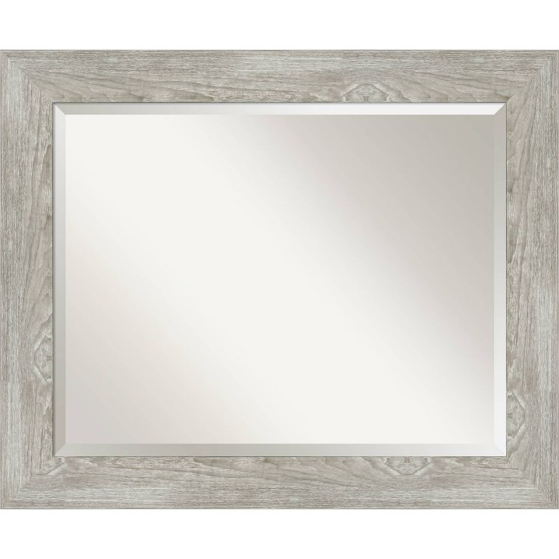 Dove Graywash Framed Bathroom Vanity Wall Mirror - Amanti Art, 1 of 9