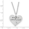 Black Bow Jewelry Sterling Silver & CZ A Mother Is A Forever Friend Heart Necklace, 18in - image 2 of 4