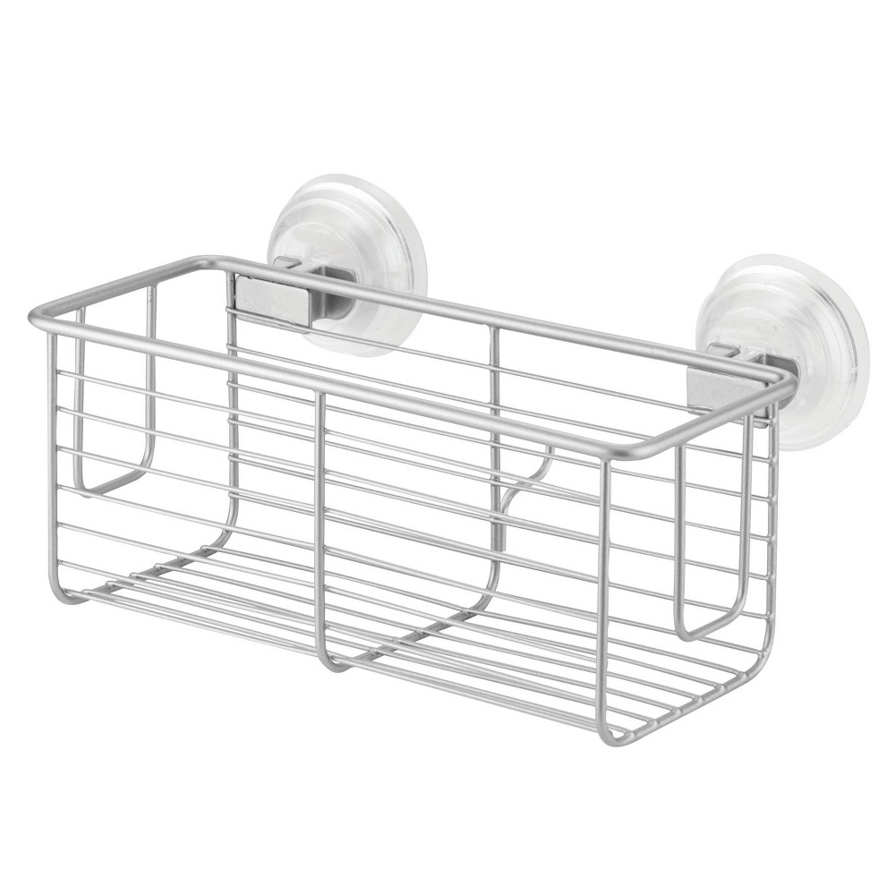 Photos - Bathroom Cabinet iDESIGN Classico Bathroom Shower Suction Caddy Basket for Shampoo Conditioner Soap Silver