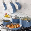 12pc Nonstick Ceramic Coated Aluminum Cookware Set Cream - Figmint™ : Target