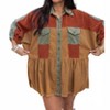 Women's Corduroy Fab Colorblock Tunic Top - umgee - 4 of 4