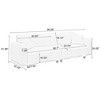 NicBex 96.06 Inch Teddy Fleece Sofa Couch 3-Seater Sofa with 2 Pillows for Living Room,Apartment,Bedroom - 3 of 4
