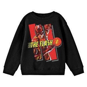 The Flash Movie Character Art Youth Black Sweatshirt - 1 of 2