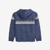X RAY Boy's Hooded Flannel Lined Full Zip Sweater With Stripes - 2 of 3