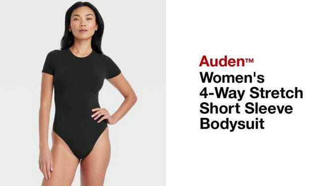 Women's 4-Way Stretch Short Sleeve Bodysuit - Auden™, 2 of 5, play video
