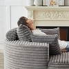NicBex Modern Round Corduroy/Chenille Sponge Single Sofa with Back Cushion & Pillows,Fluffy Sleeper Chair for Living Room,Bedroom - 4 of 4